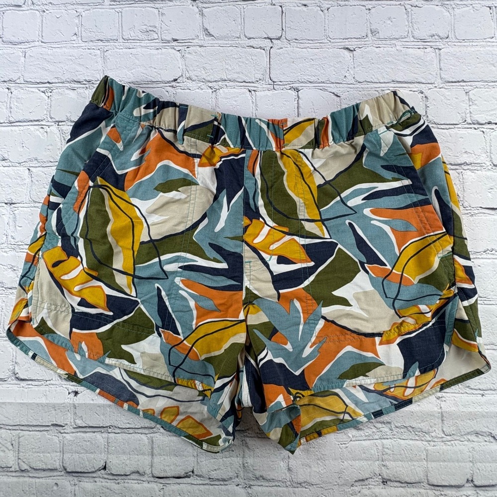 REI Sahara Amphib Shorts Womens Medium Multi Color Tropical Leaf 3 Inseam